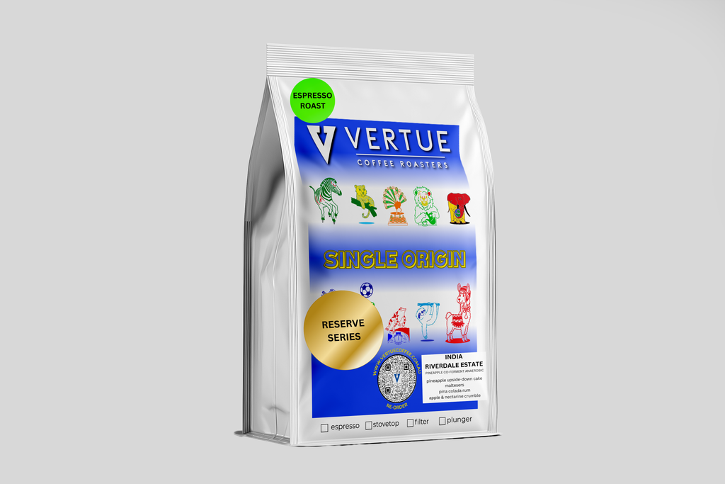 Photo of India Riverdale Estate PINEAPPLE Co-Ferment ESPRESSO Roast – Vertue Coffee Roasters