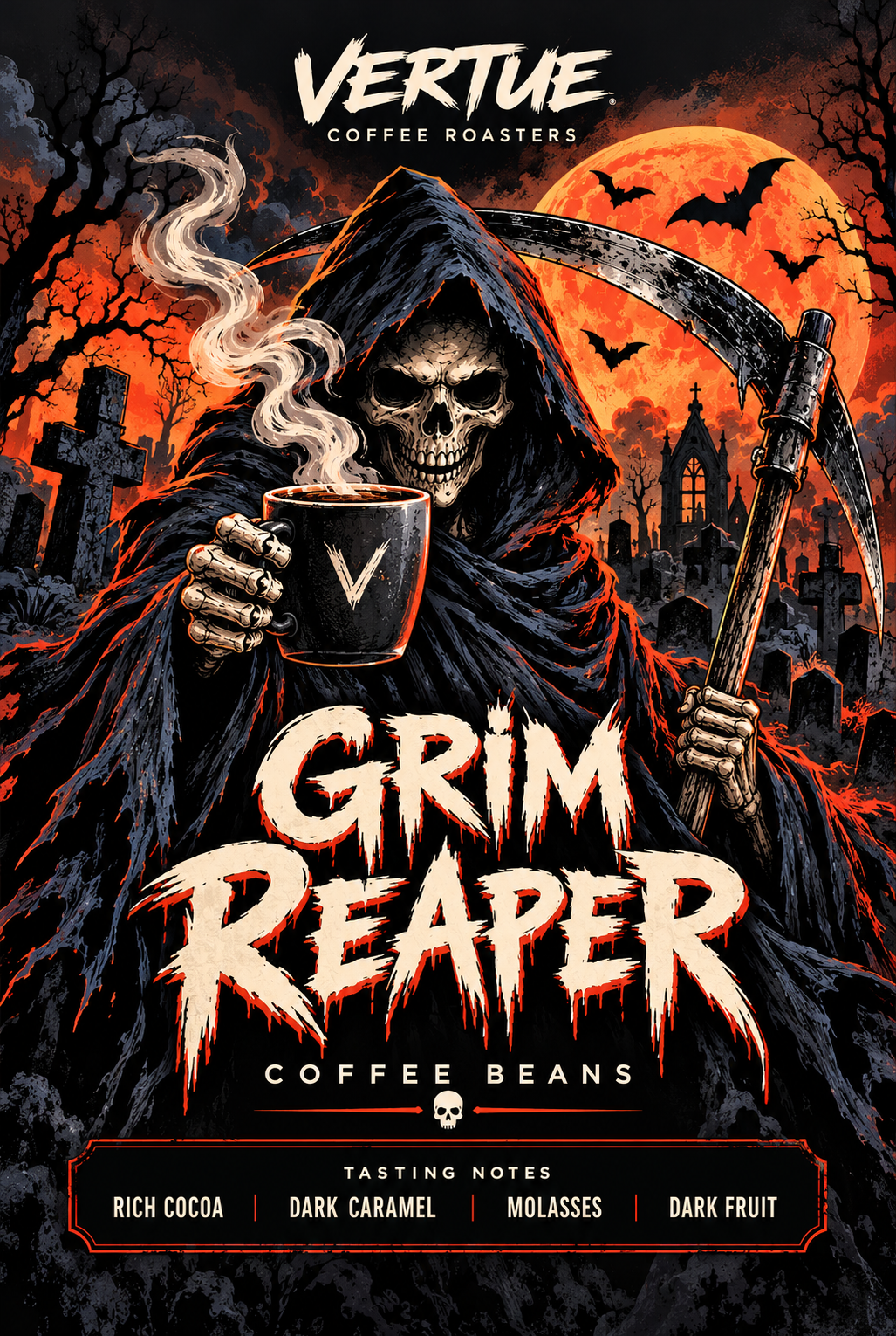 Grim Reaper Halloween Limited Edition Espresso Blend — Vertue Coffee Roasters